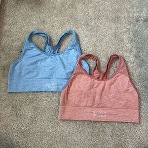 PINK Victoria's Secret Blue and Pink Sports Bras